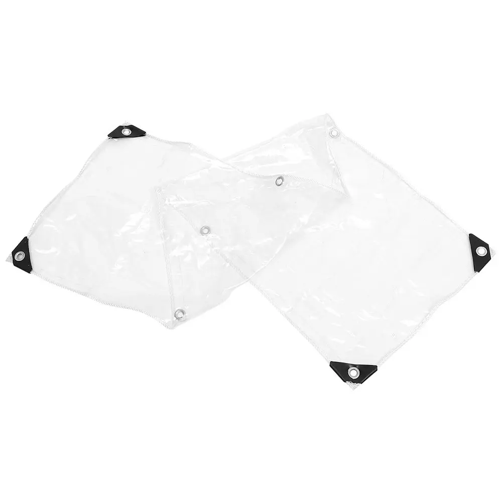 Clear PVC Tarp Waterproof Heavy Duty Easy to Fold Not Deform All Season Use for Camping Tent Garden Greenhouse Balcony Outdoor
