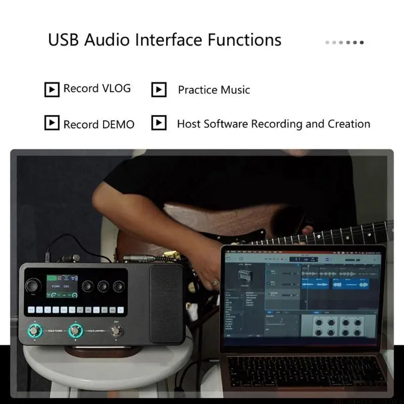 31BE Bass Guitar Effects Unit Drum Generators Intuitive Control Panel ABS Texture for Enhancing Music Production Tool