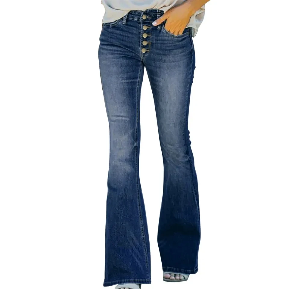 

High Waist Bell Bottom Pants Stretch Slimming Jeans Women's Bell Flare Trousers Jeans Vintage Loose Blue Washed Y2k Trousers