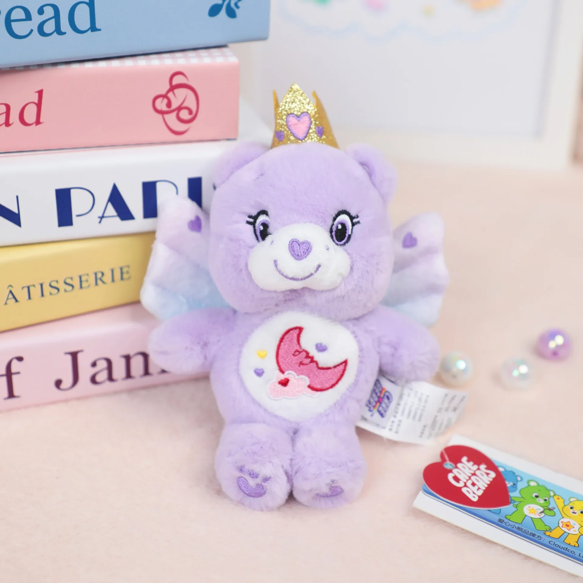 Genuine Carebears Love Angel Plush Keychain Pendant Cute Backpack Accessories Children's Christmas Gift