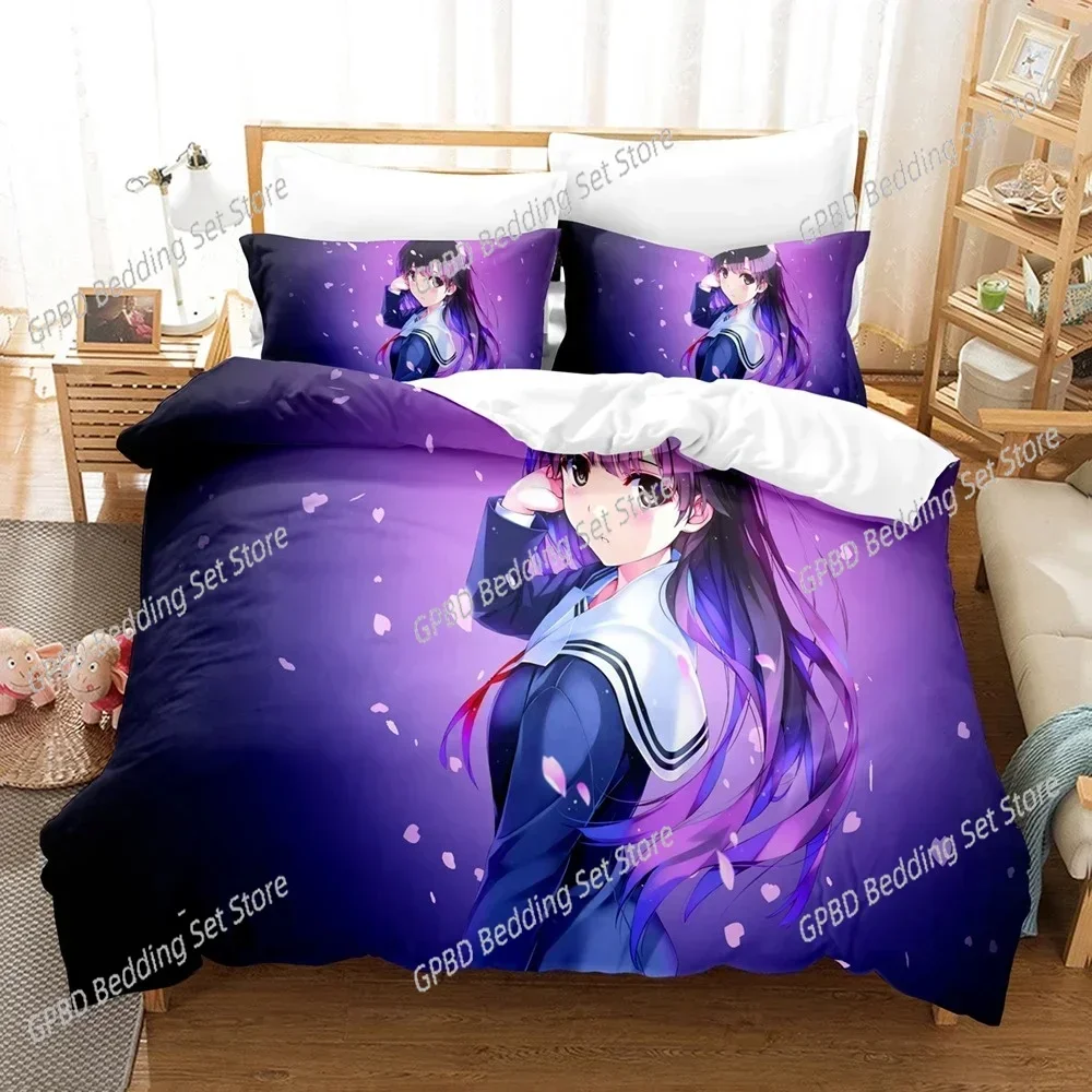 Anime Saekano_ How To Raise A Boring Girlfriend 3D Bedding Set Duvet Cover Pillowcases Single Twin Full Queen King Size Home Dec
