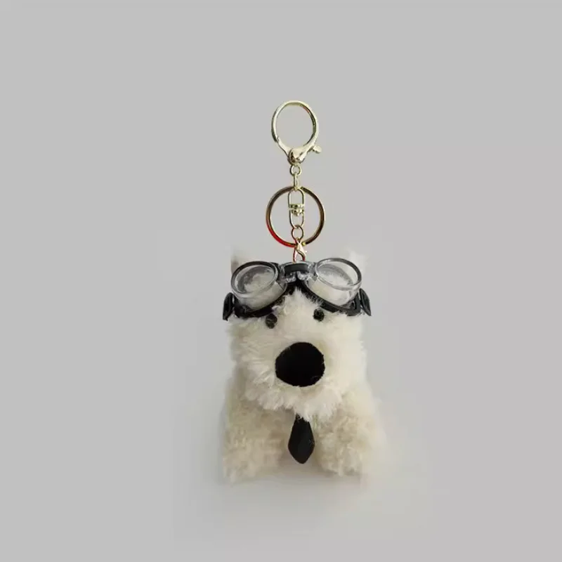 fashione Cute Western Highland Plush Pendant Bag Hanging Decoration Cartoon Dog Plush Doll Keychain Accessories New Year Gift