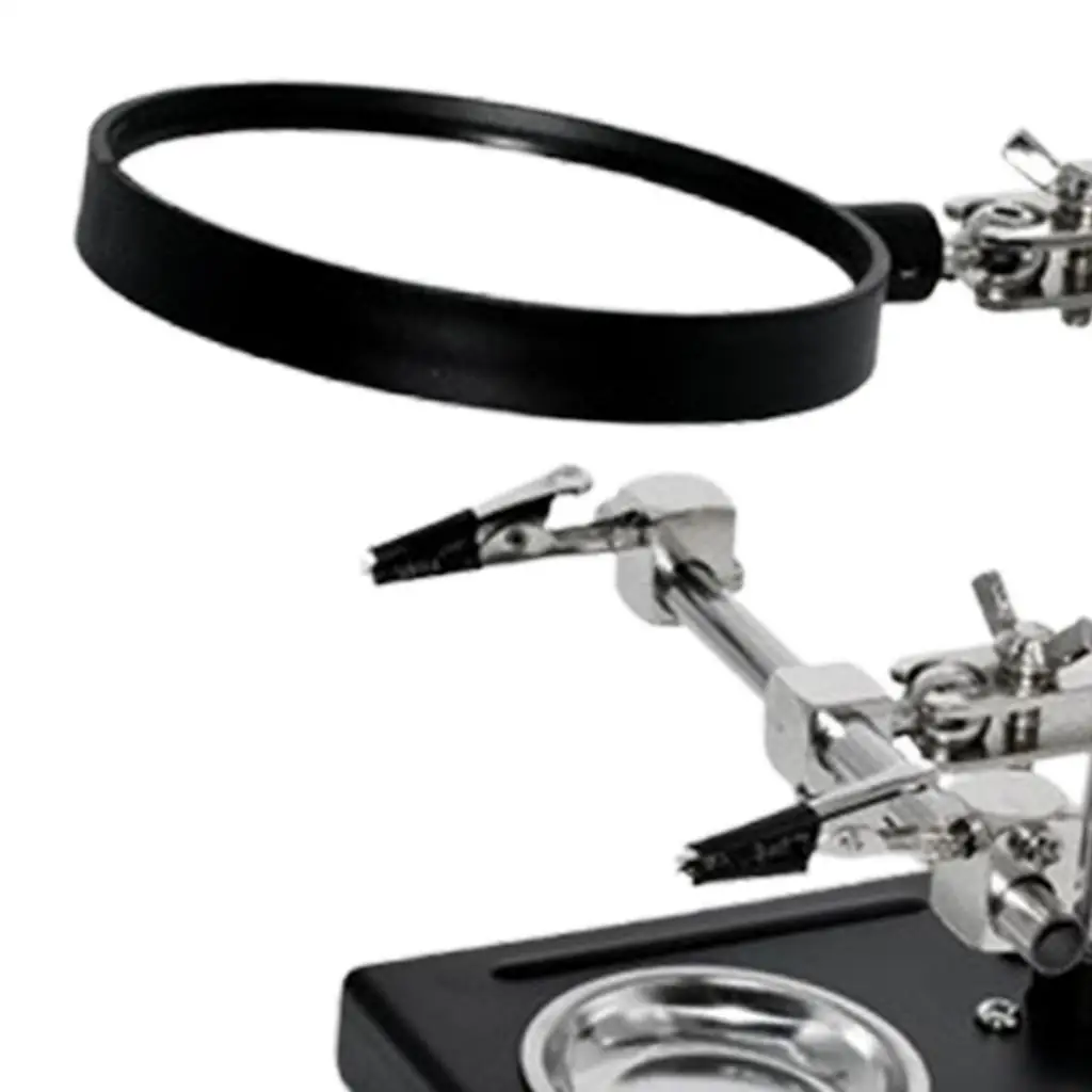 Soldering Station Third Hand Professional Solder Holder with Magnifying Glass for Small Precision Projects Inspection Hobby