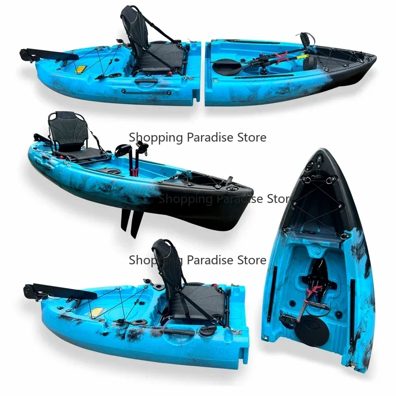Kayak Portátil con Casco Rígido Desmontable, Canoa Eléctrica/de Pedales para Aventuras Individuales/Dúples en Lagos/Mares, Ensamblaje Modular