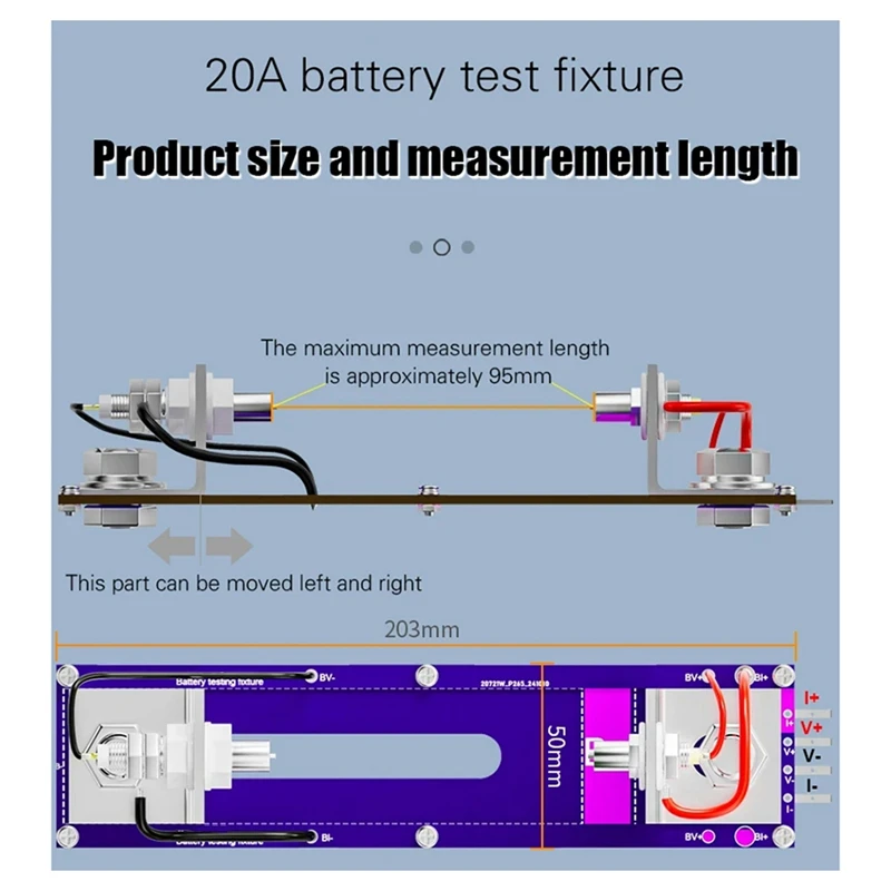 WCS-20A 4 Wバッテリーテストスタンド,18650内部抵抗容量テスター,電流電圧計,検出ボックス,固定具,新品