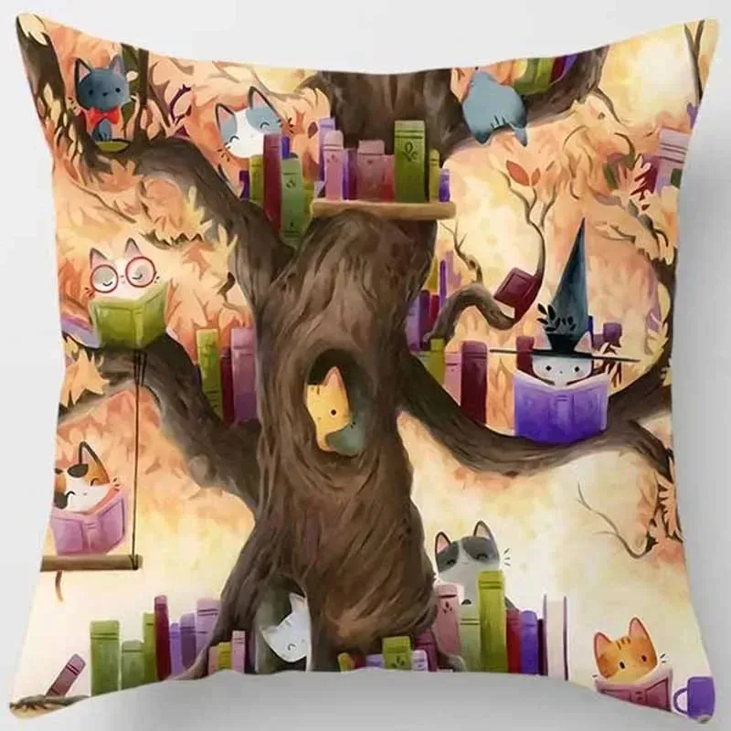 Fairy Tale World Cartoon Pillowcase Car Ornaments Office Living Room Sofa Home Pillowcase