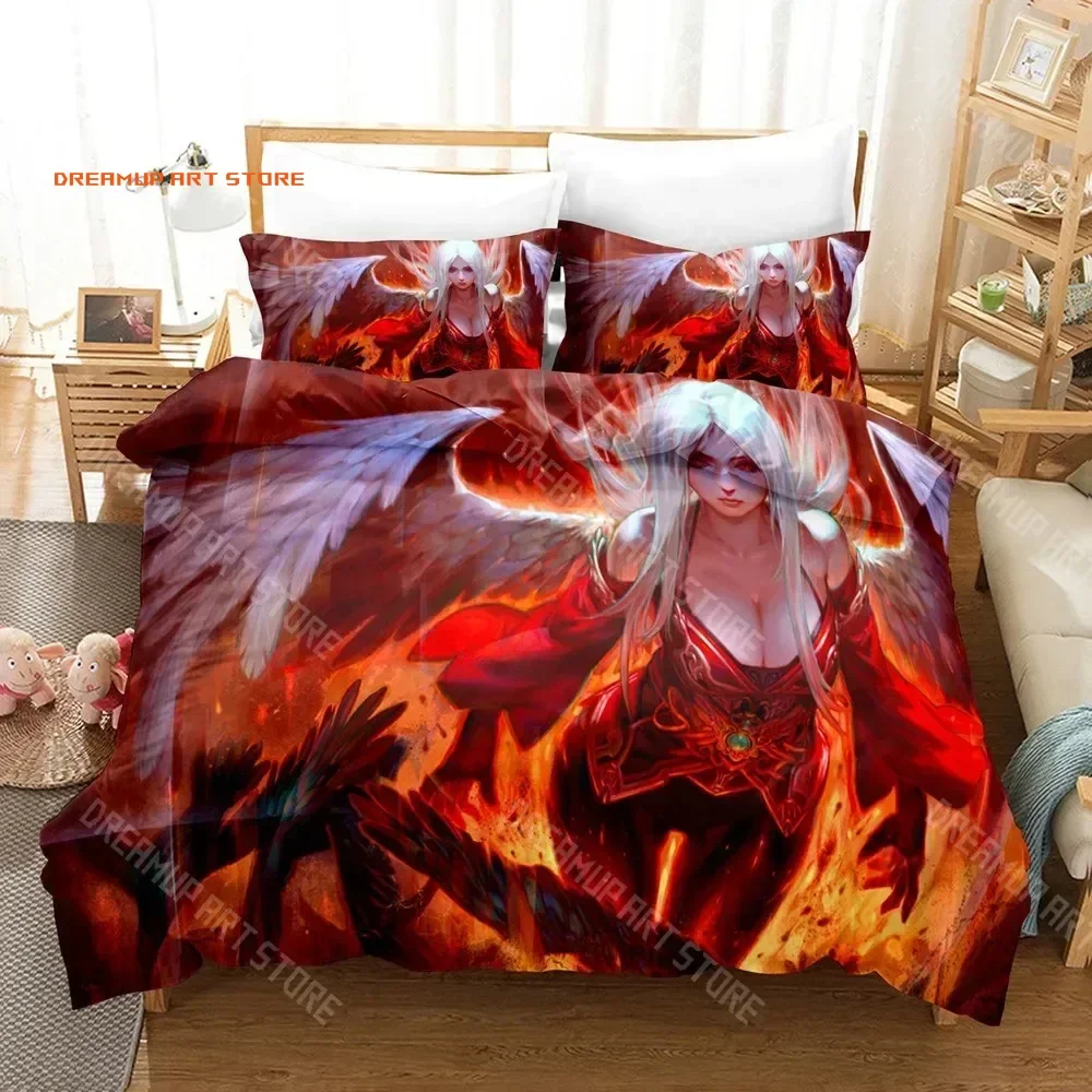 2026 3D Print Angel Bedding Set Single Twin Full Queen King Size Fallen Angel Bed Set Aldult Kid Bedroom Duvetcover Sets