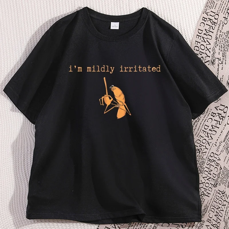 أنا مهيج معتدل ماركوس الدودة تي شيرت فضفاض قصير الأكمام الدماغ روت تي شيرت زوجين مطبوعة التي شيرت الملابس #3
