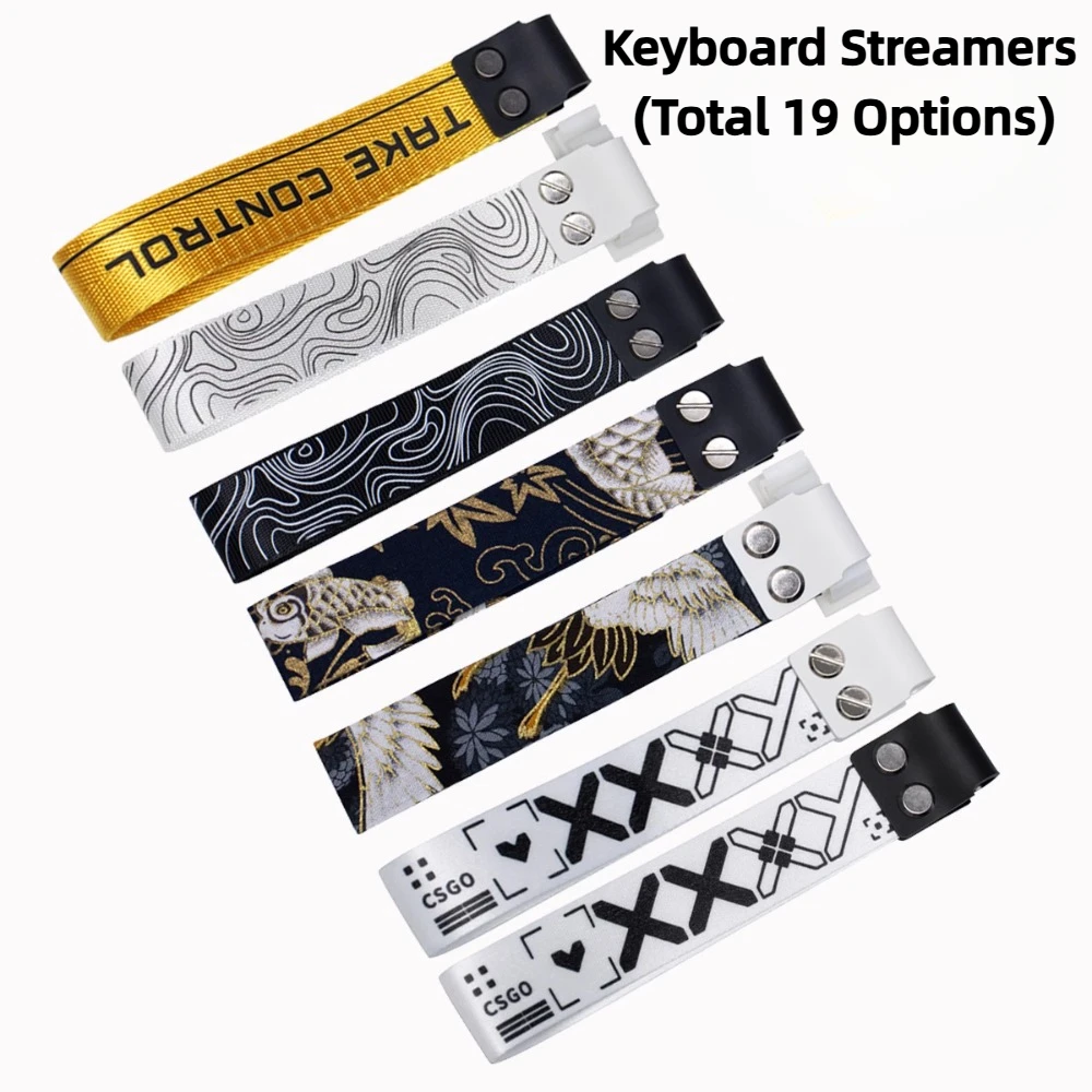 Keyboard Strap Streamers Decorative Strap Take Control Nylon Strap for Wooting 60 ATK68 MAD60 Gaming Mechanical Keyboard