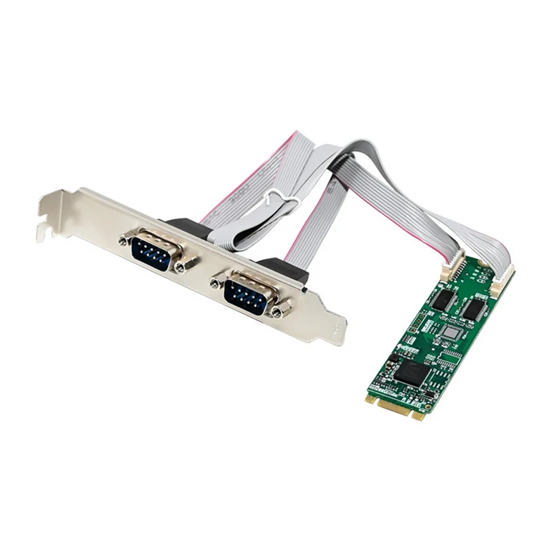 Tarjeta de extensión de E/S M.2 B + M 17V352 2S RS-232 Pcie 2,0 Gen1 (2,5GT/S) para acceso remoto a servidores automatización de fábrica-AT82