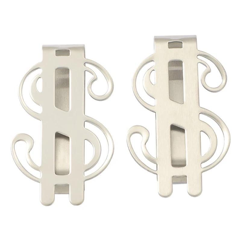 1PCS Slim Money Clip Stainless Steel Cash Bills Credit Clip New Dollar Design Fashion Coin Banknote Cash Clamp Holder