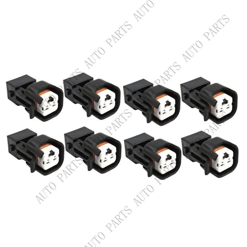 A+ 8pcs Fuel Injector Connector 2 Pins Fit For USCAR EV1 To EV6 & EV14 LS1 LS2 LS3