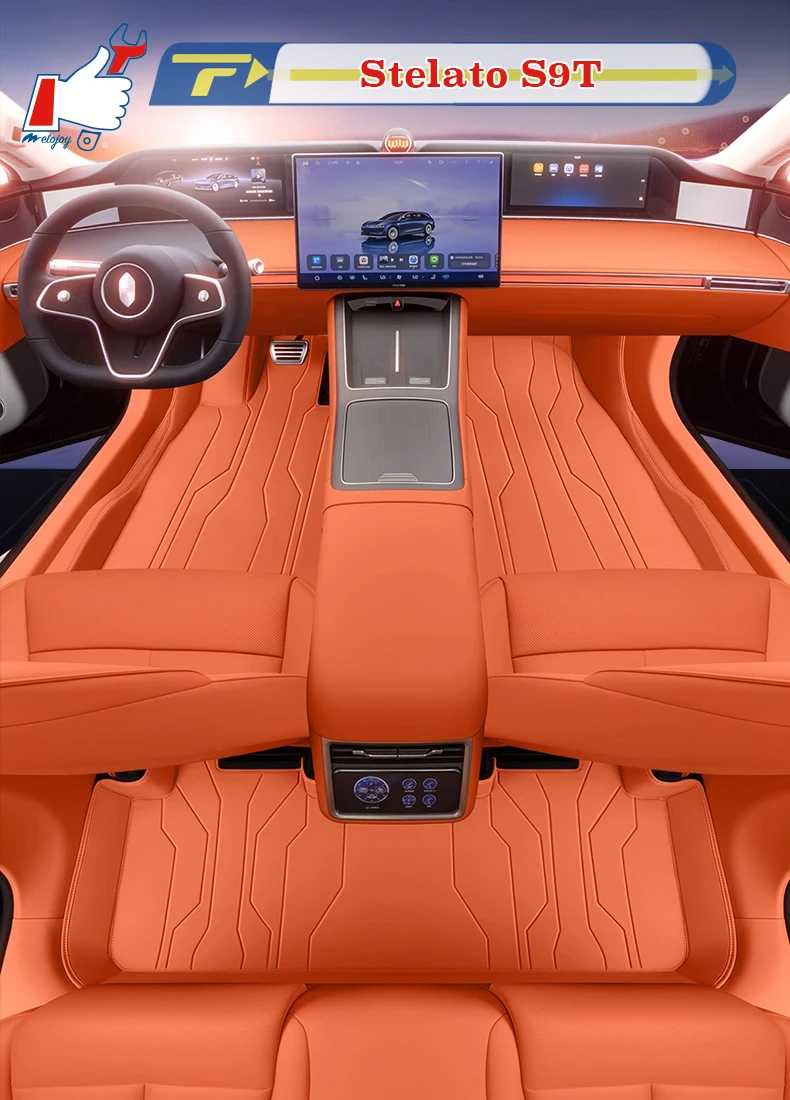 

Автомобильный напольный коврик с левым рулем для Stelato S9T 2025, полностью окруженный коврик для ног, напольный коврик, водонепроницаемый коврик