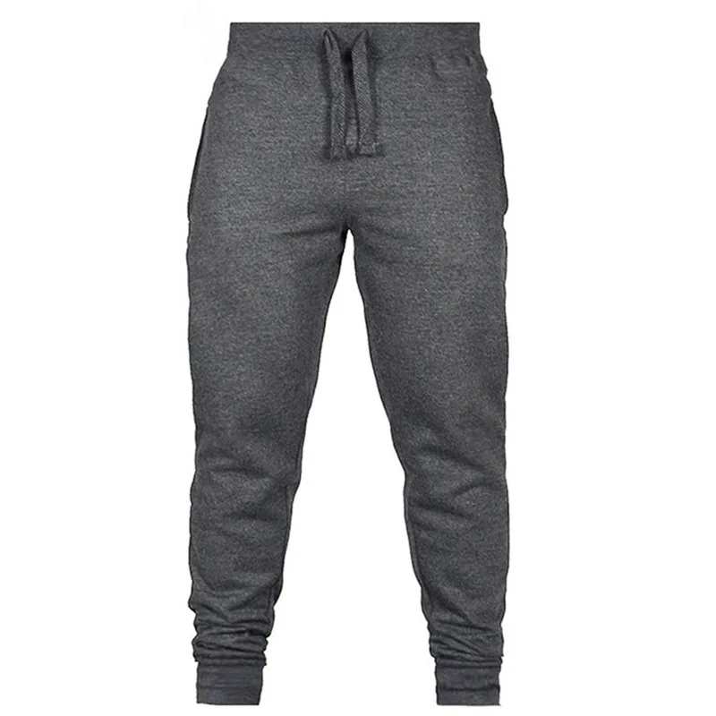 Celana olahraga atletik pria, celana joging pinggang elastis, celana bulu Musim Semi dan Gugur, celana olahraga pria, celana joging longgar kasual