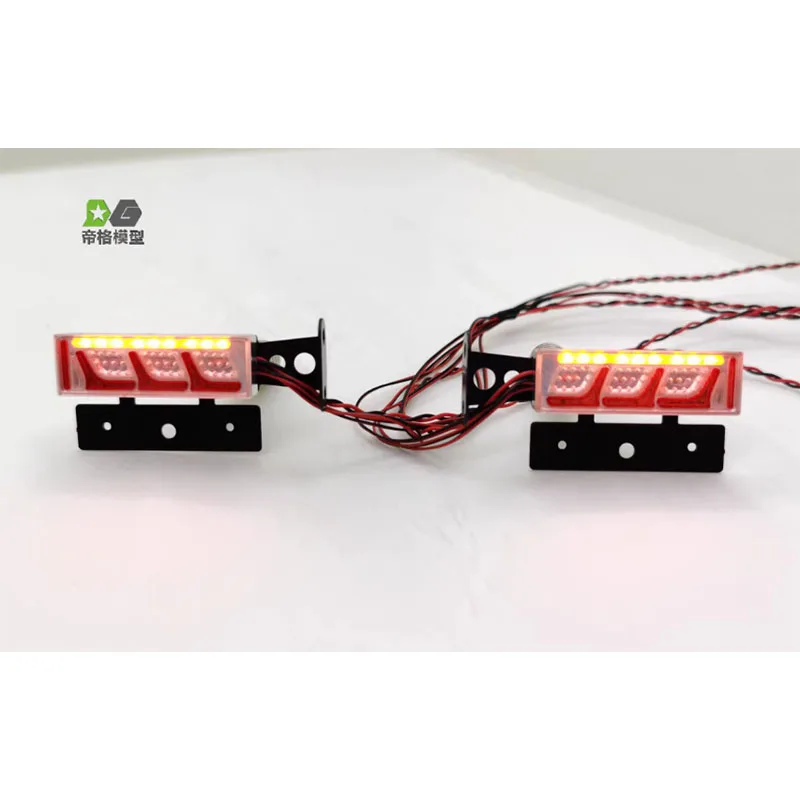 RC 1/14 Metal Tail Light Modified LED Spotlight for Tamiya Hydraulic Excavator Loader Dump Truck for MAN VOLVO Tipper DIY Parts