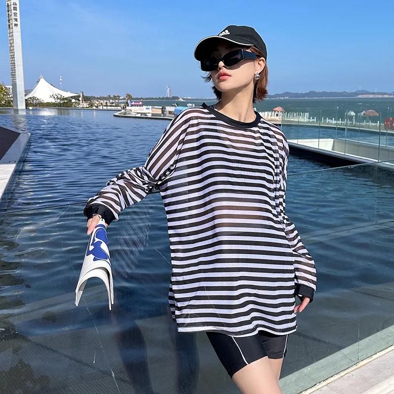 

2025 Bikini Set Fashion 3-Piece Sunscreen Plus Large Swimsuit Women's Beach Wear Sea Soul Shirt Holiday Cloak Pants Swimsuit Set