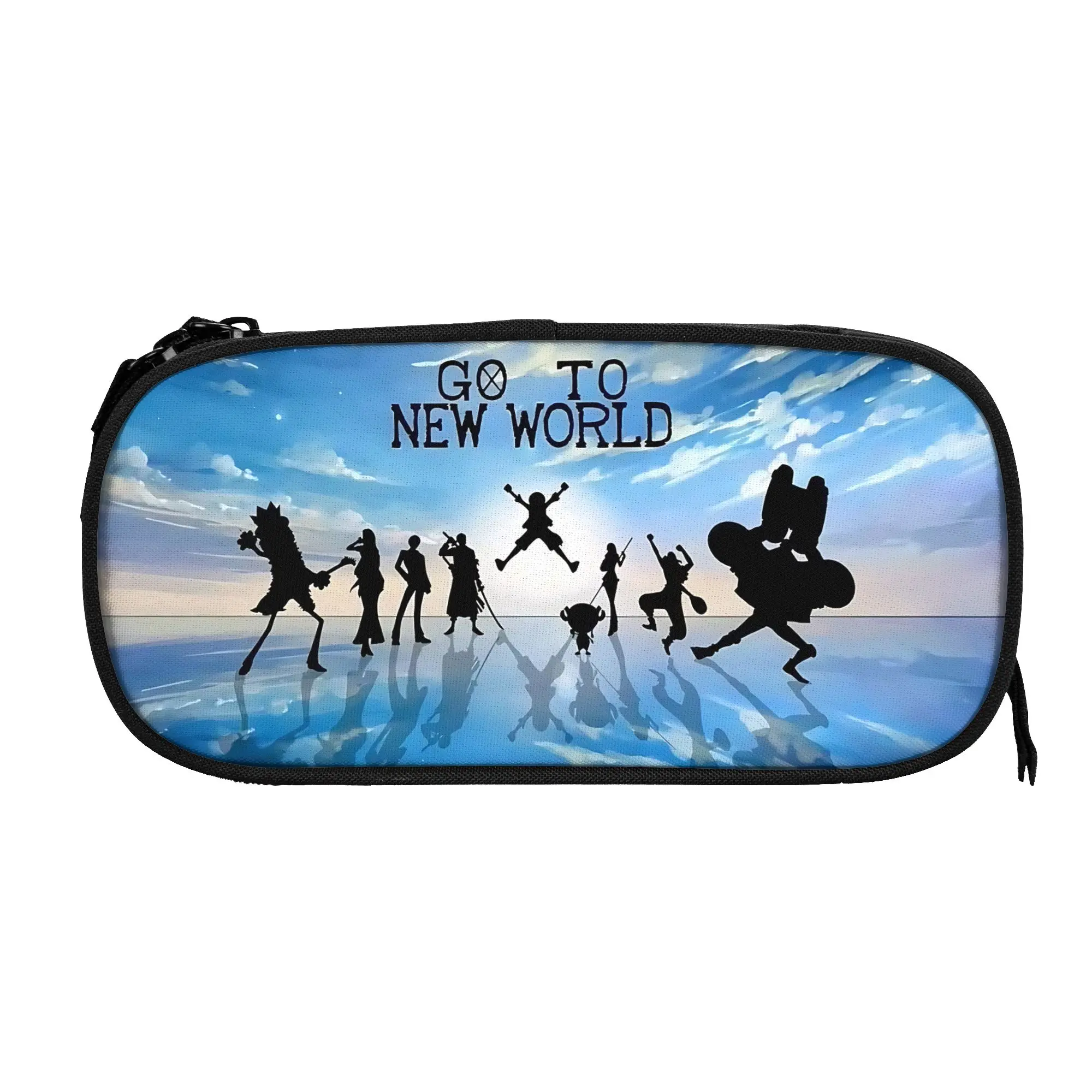 Custom Anime One piece Theme Large Capacity Bags for Child  School Pencil Bag for Boys Gilrs Kids