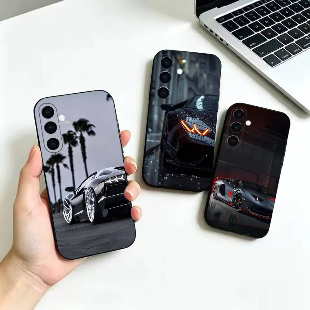 Sport Car A-Aventador Soft Black Cover, Fit for Samsung Galaxy A02S,A12,A22,A32,A42,A52,A21S,A31,A41,A51,A71,A72,A73,A30S