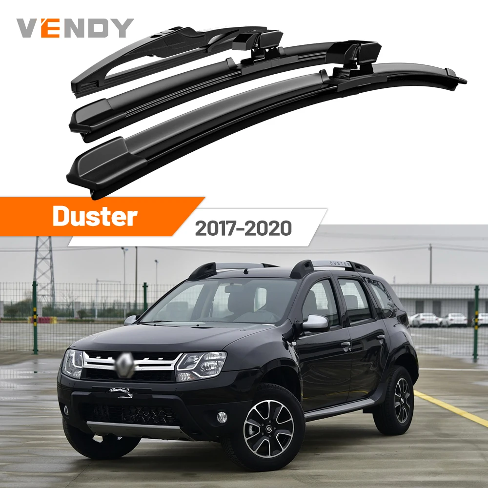 

For Renault Duster 2017-2020 2018 2019 Front & Rear Windshield Wiper Blades Windscreen Wipers Set Accessories