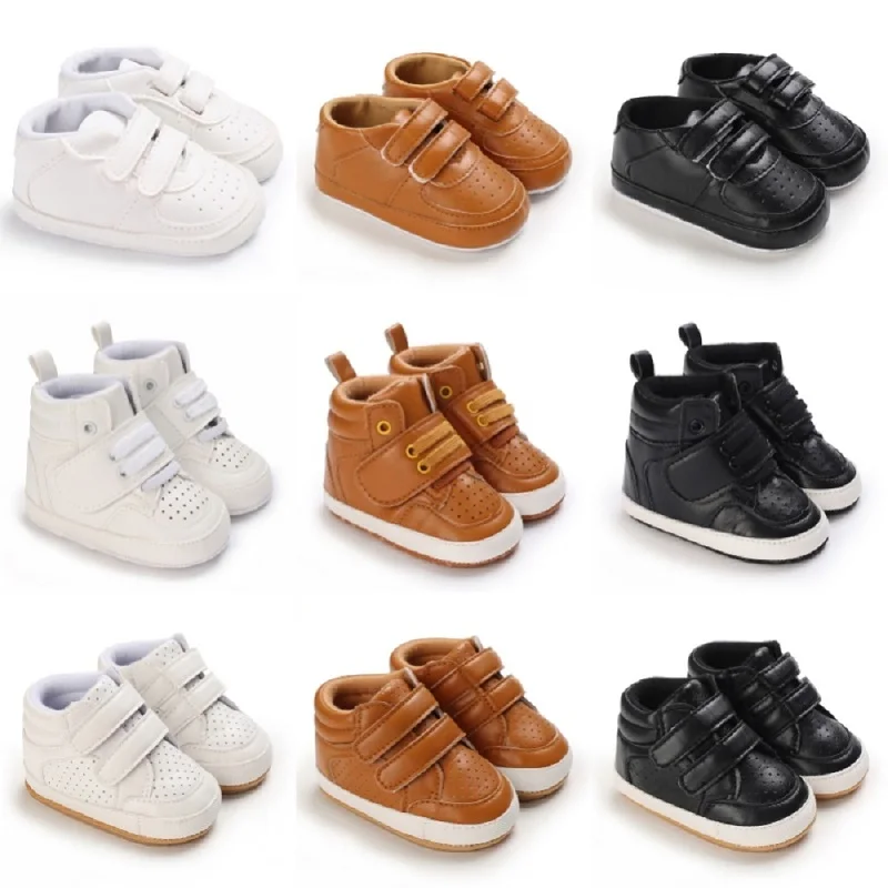 Fashionable Boys' Sports Shoes Baby Soft Sole Non slip Walking Shoes Outdoor Casual Walking Shoes Baby First Step Walker