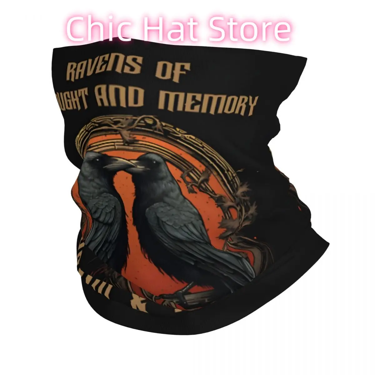 أودين رافينز هوجين مونين نورس الأساطير فايكنغ وشاح منديل الرقبة قناع الوجه البوليستر