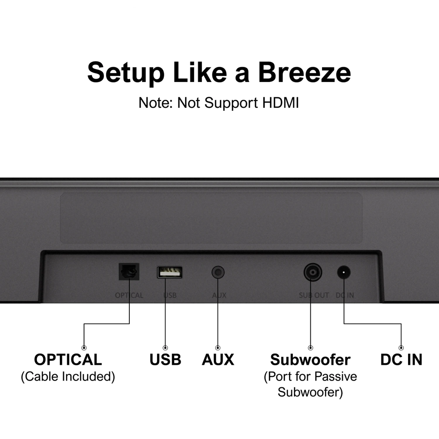 ULTIMEA 5.1ch Soundbar مع مضخم صوت ومكبرات صوت محيطية، نظام مسرح منزلي محيطي افتراضي 250 وات للتلفزيون والتحكم في التطبيق #6