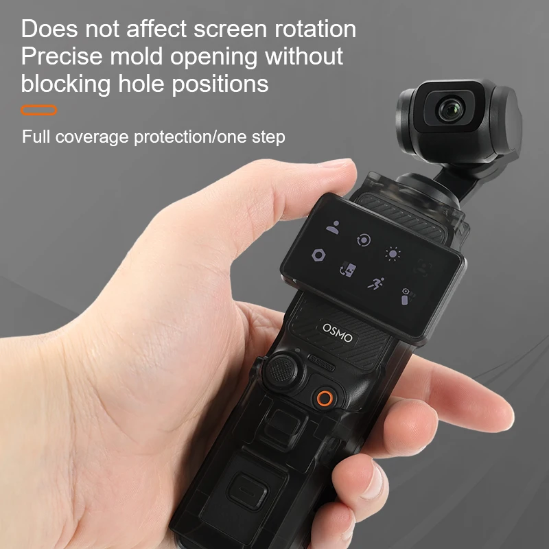 RCSTQ Protective Case For Dji Osmo Pocket 3 Screen Lens Tempered  Film Gimbal Cover For Dji Pocket3 Action Camera Accessories