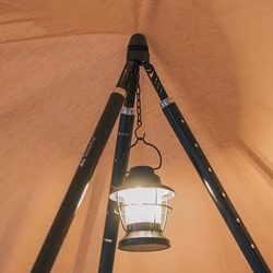 Camping Tripods Pyramid Tent Support Pole A-Shaped Aluminum Alloy Support Frame Pyramid A-Shape Camp Lamps Hook Accessories