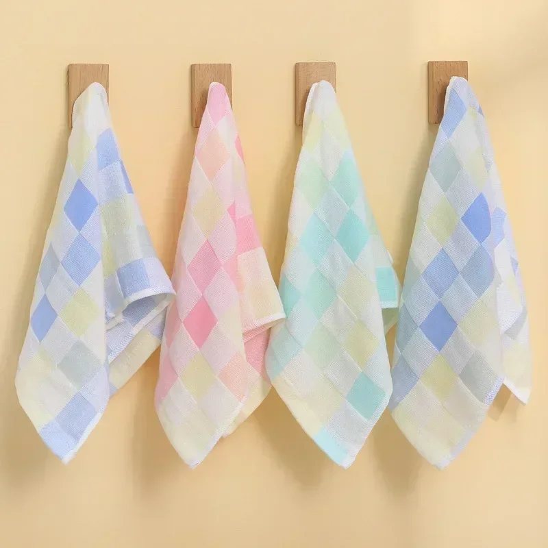 25*50cm Cotton Small Towel Double Gauze Children's Towel Square Cloth Dish Cloth Color Kindergarten Children Face Towel