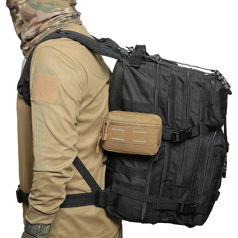 حقيبة إكسسوارات خارجية EDC حقيبة خصر، حقيبة تخزين عملية صغيرة للسفر والمشي لمسافات طويلة، حقيبة خصر عصرية للرجال، محفظة للهاتف المحمول
