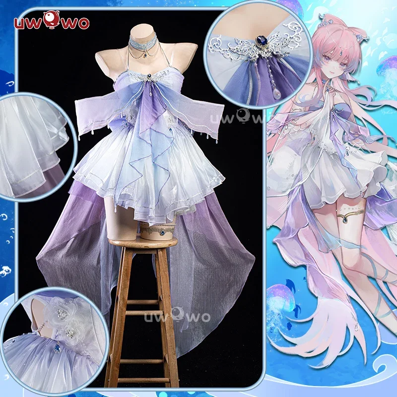 IN MAGAZZINO UWOWO Genshin Impact Cosplay Fanart Kokomi Sirena Costume Cosplay Abito Completo Gioco Costume Costume di Halloween Costume
