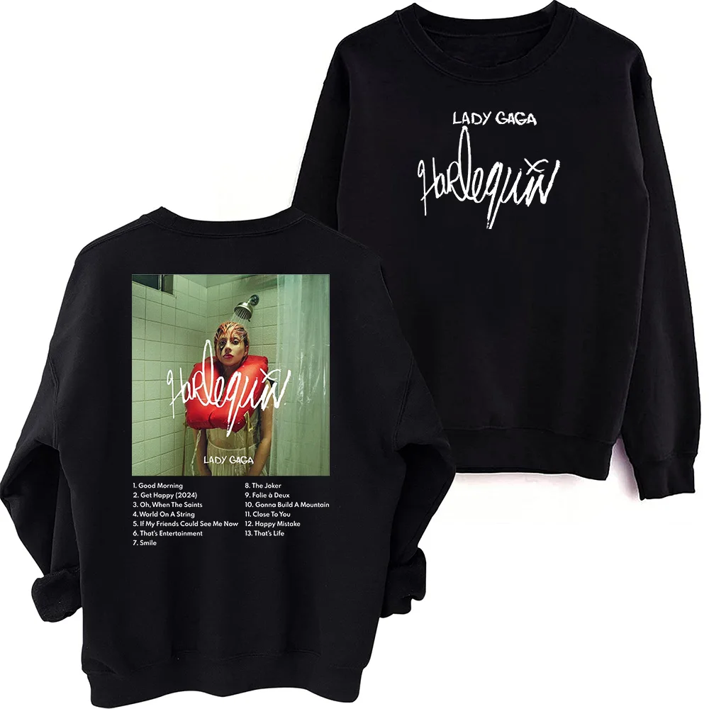 Lady Gaga Harlequin 2024 Sweatshirt Oversized Harajuku Round Neck Long Sleeve Sweatshirts Music Tour Fans