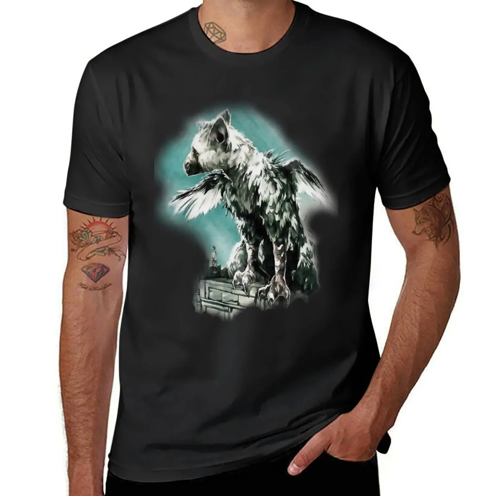 

The Last Guardian - Vinyl Art T-Shirt hippie clothes sweat anime cute clothes men workout shirt