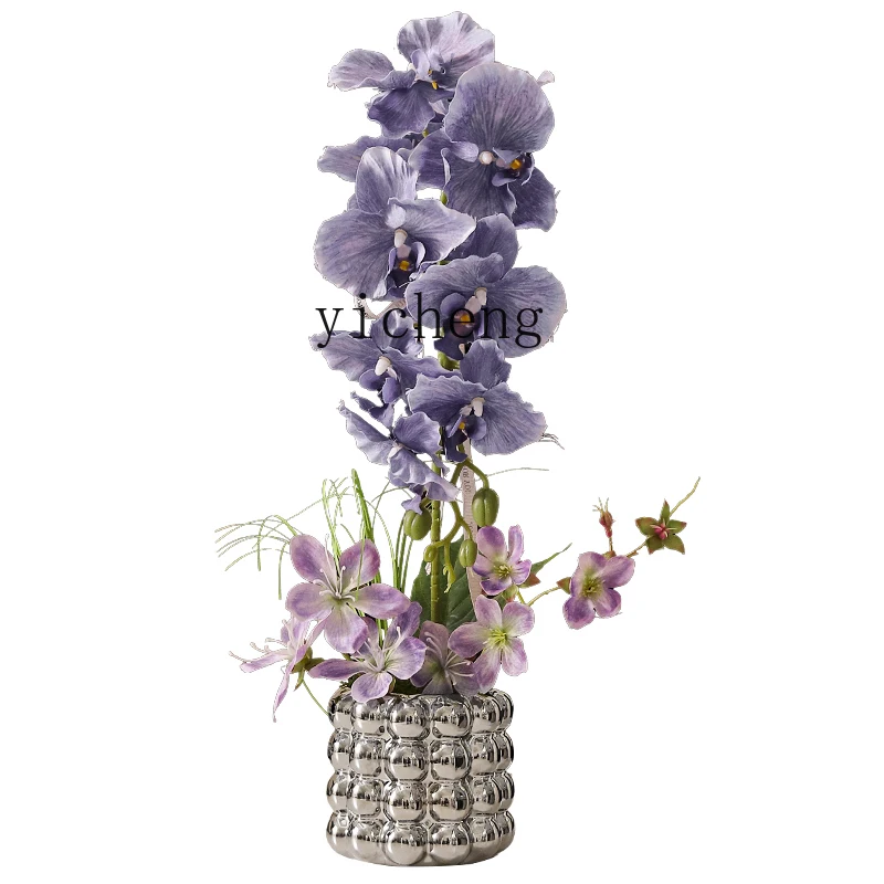 

ZK Phalaenopsis simulated flower high-end realistic bionic bouquet decoration living room dining table decoration fairy garden
