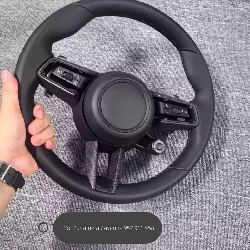 Customization Color Full Leather Custom Sport Volant Lenkrad Car Steering Wheel For Panamera Cayenne 957 911 958 97 Accessories