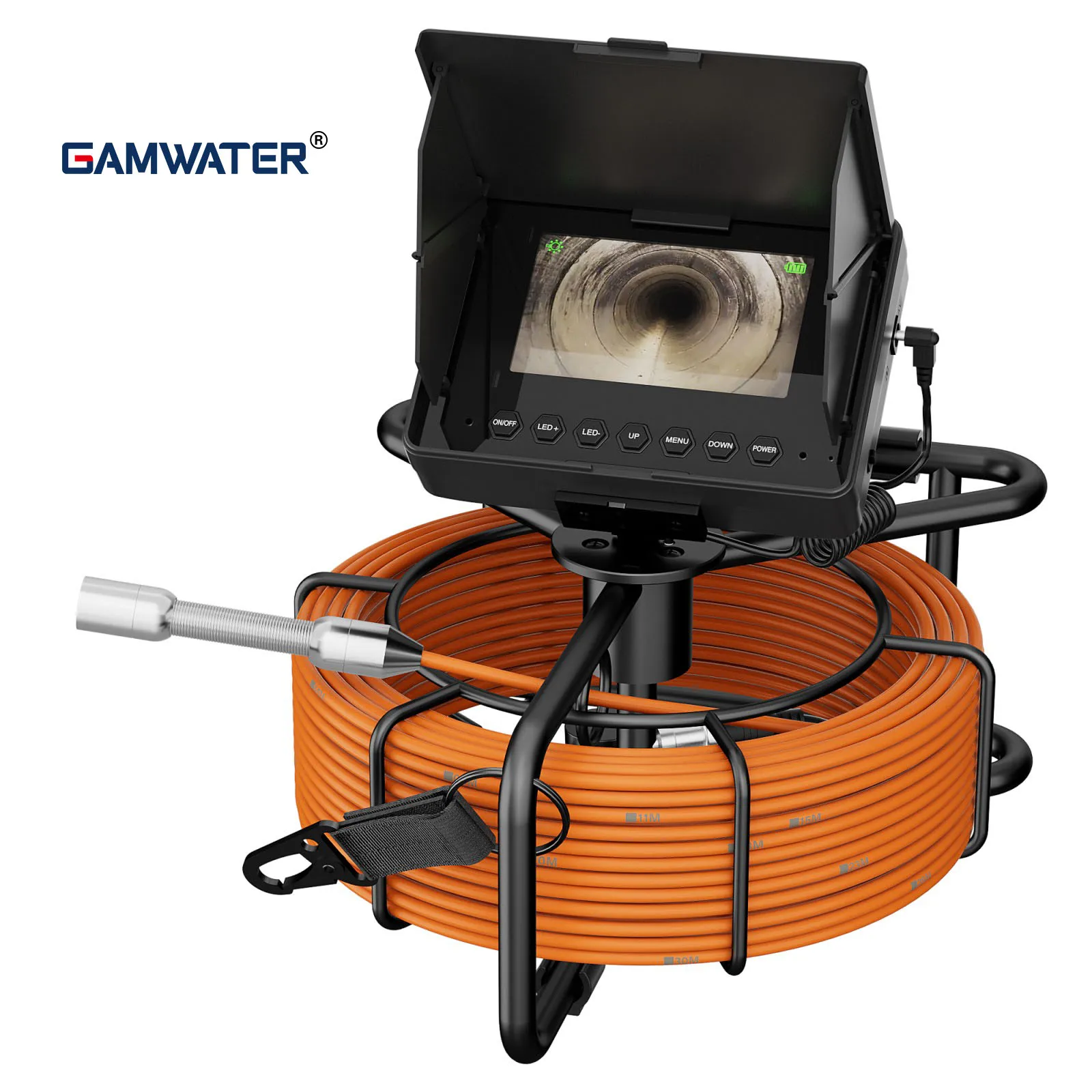 4,3 inch rioolinspectiecamera met IP68 waterdichte beoordeling en 8500 mAh batterij voor onderzoek van afvoerpijpen