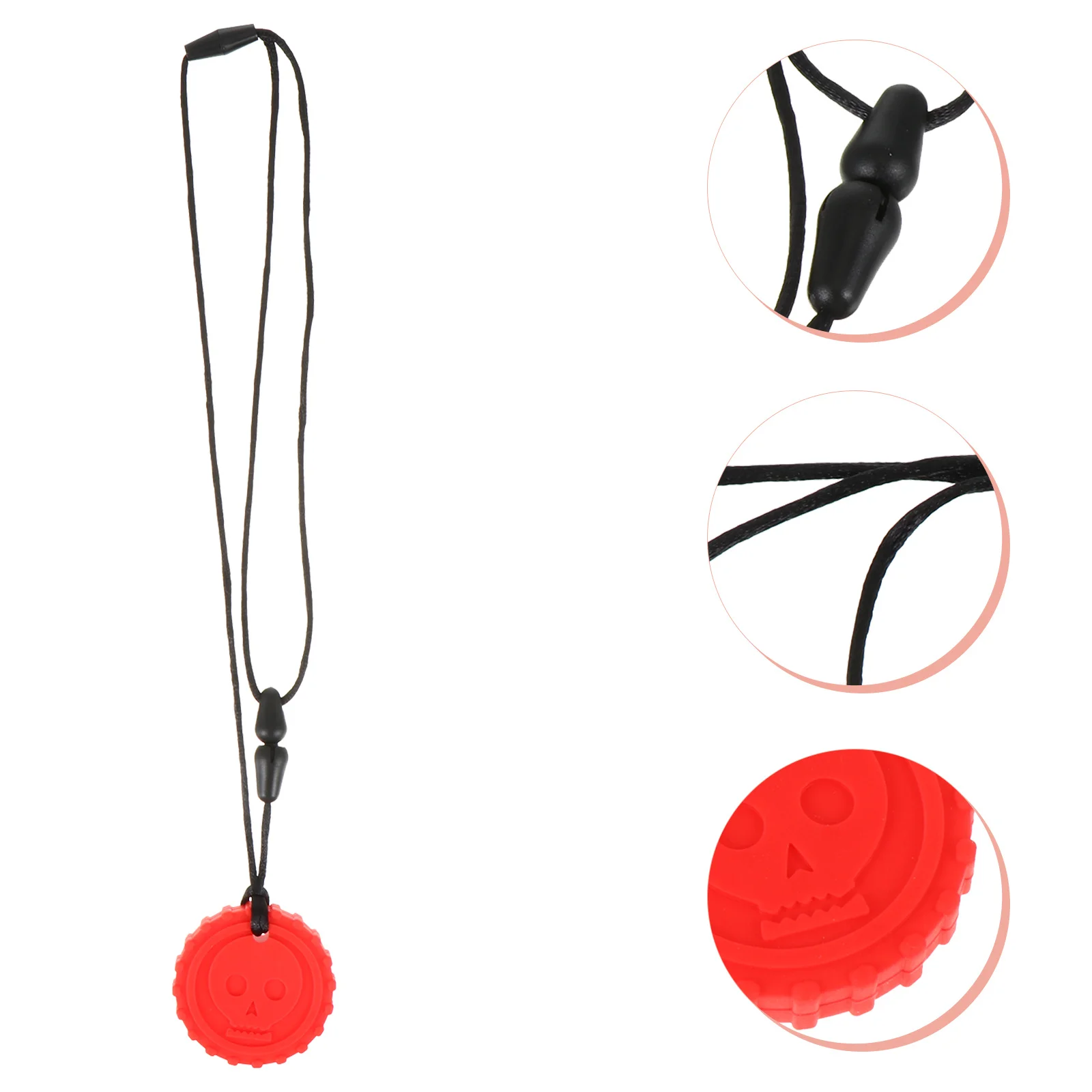 

Skull Head Baby Molar Pendant Teething Necklace Chewing Necklace Soothing Tool for Teething Autism Sensory Infant Training