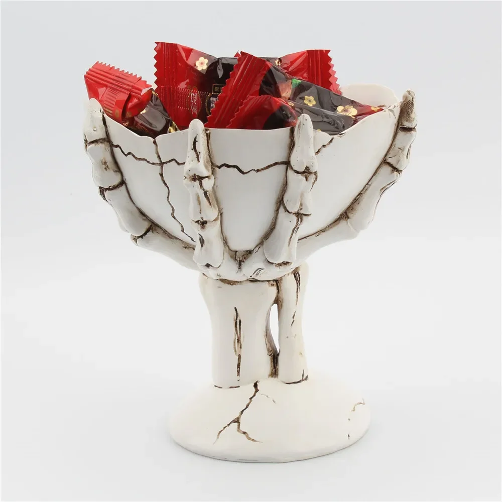 Skeleton Hand Skull Tray Storage Candy Dish Table Top Sorting Creative Home Decoration Ornaments