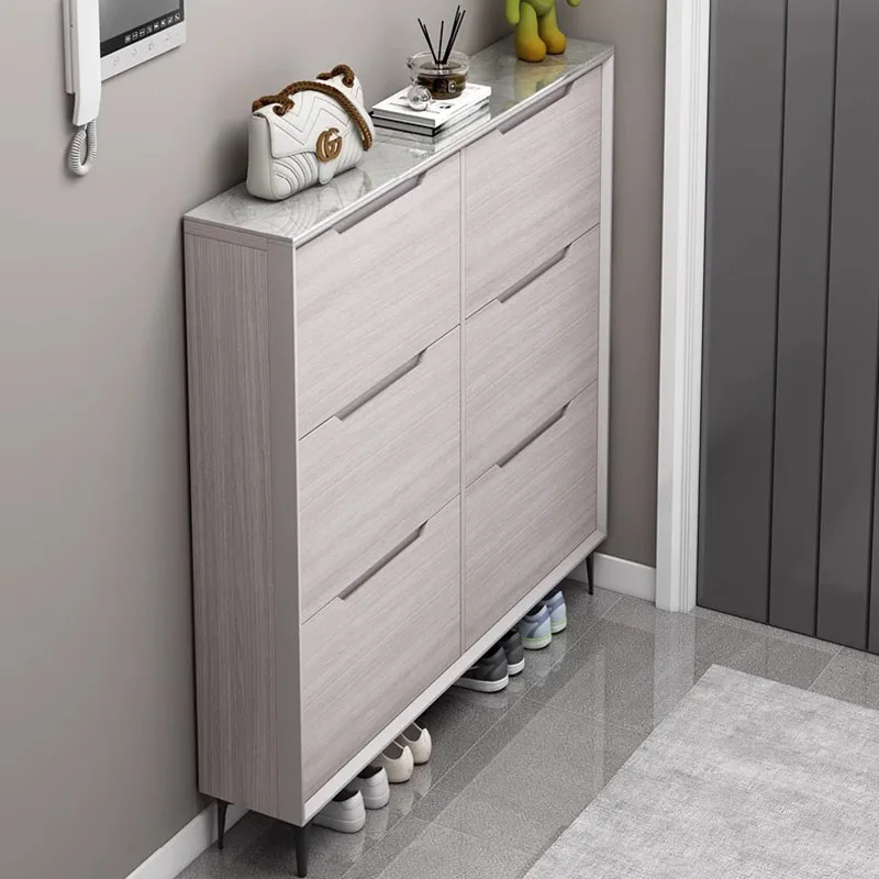 

Скандинавский шкаф для обуви, деревянный шкаф для хранения с боковым входом, компактный шкаф, стойка для обуви, дизайнерская мебель для дома