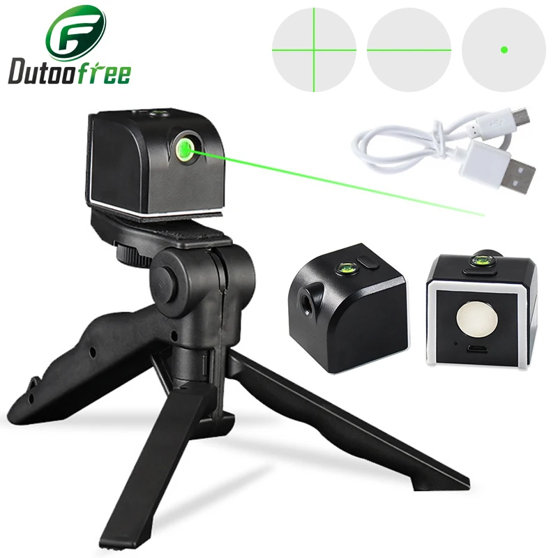 

Upgraded Strong Green/Red Light Mini Laser Level USB Direct Charging Small Laser Cross Infrared Positioner With Tripod