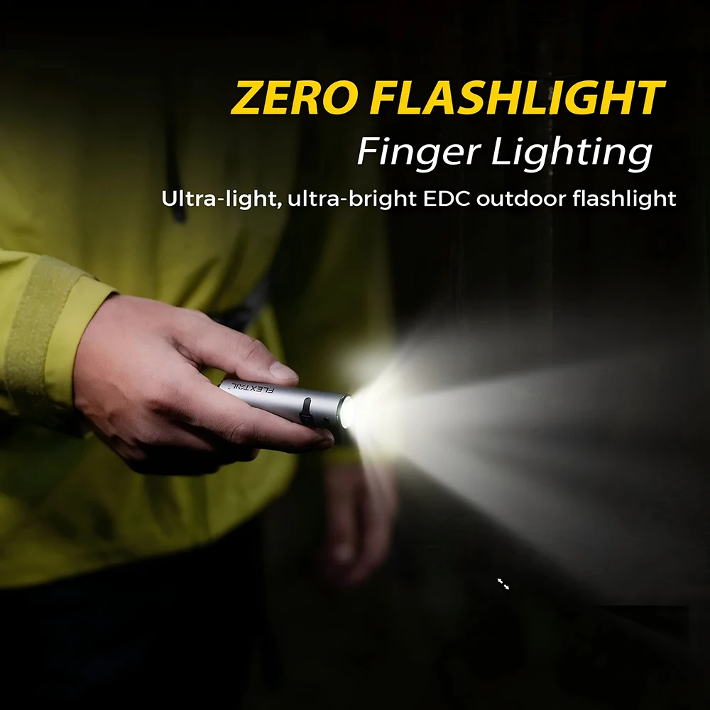 

FLEXTAIL ZERO FLASHLIGHT - 47g 1200 Lumens EDC Flashlight, 7 Light Modes with Replaceable and Rechargeable Battery