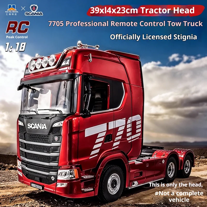 

Hui Na Model Remote Control Truck Scania 770s Full Proportional Alloy Tractor Head 501d Trailer Board For Car Hobby Collectors