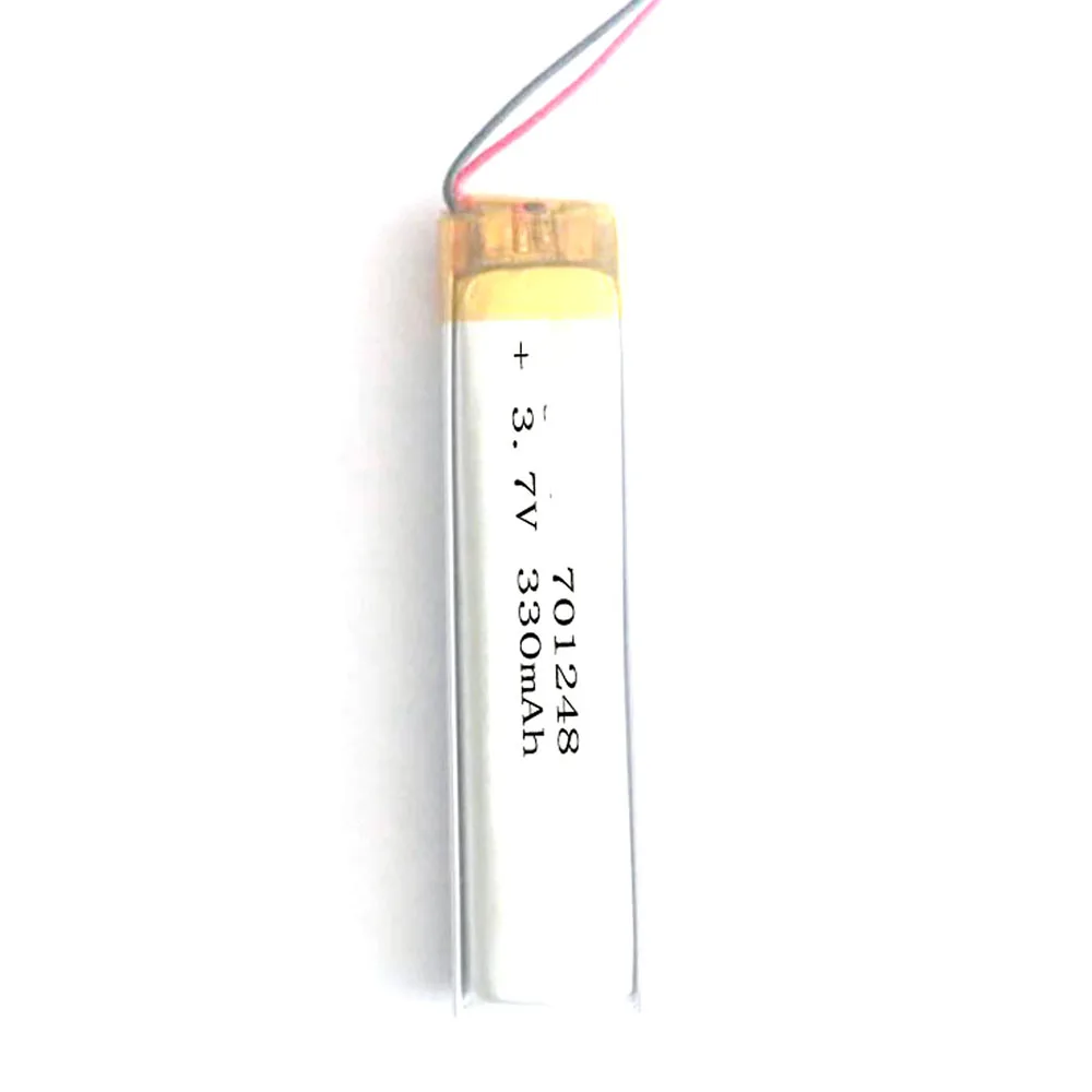 Rechargeable 3.7V 330Mah 701248   Polymer Ion Battery For CHARGING TREASURE POWER DVD  ELECTRIC TOYS MP3 SMART WATCH MP745