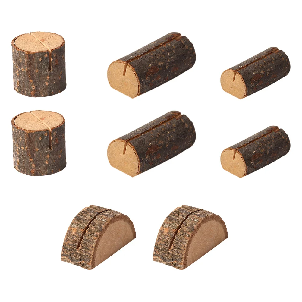

Wooden Card Holder Natural Shape Elegant Design Photo Memo Postcard Clamp DisplayDecoration Lightweight Compact Storage Bedroom