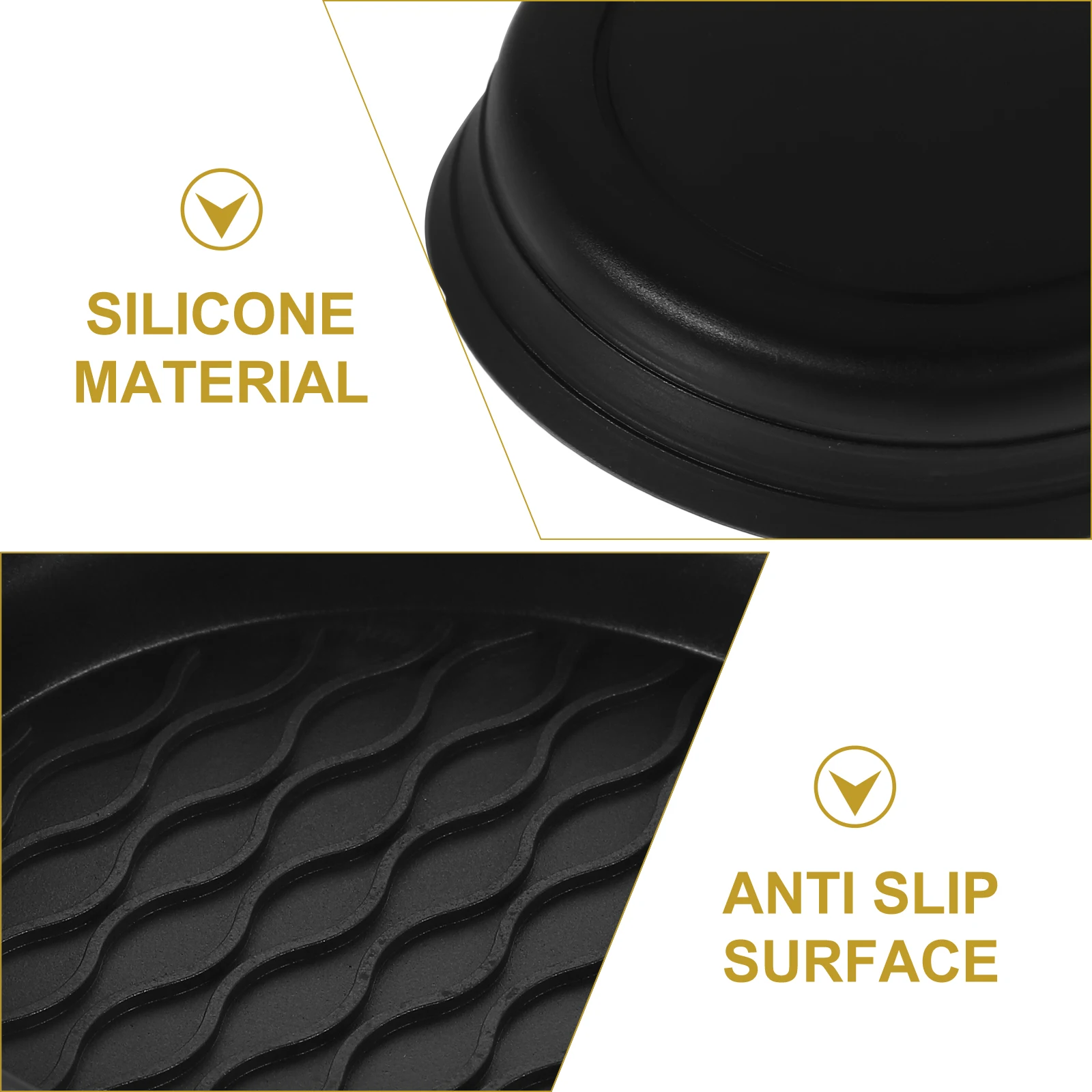 

Creative Car Cup Mat Silicone Anti-Slip Drink Coaster Universal Round Mat For Vehicle Interior Reusable Insulation Cup Pad Heat