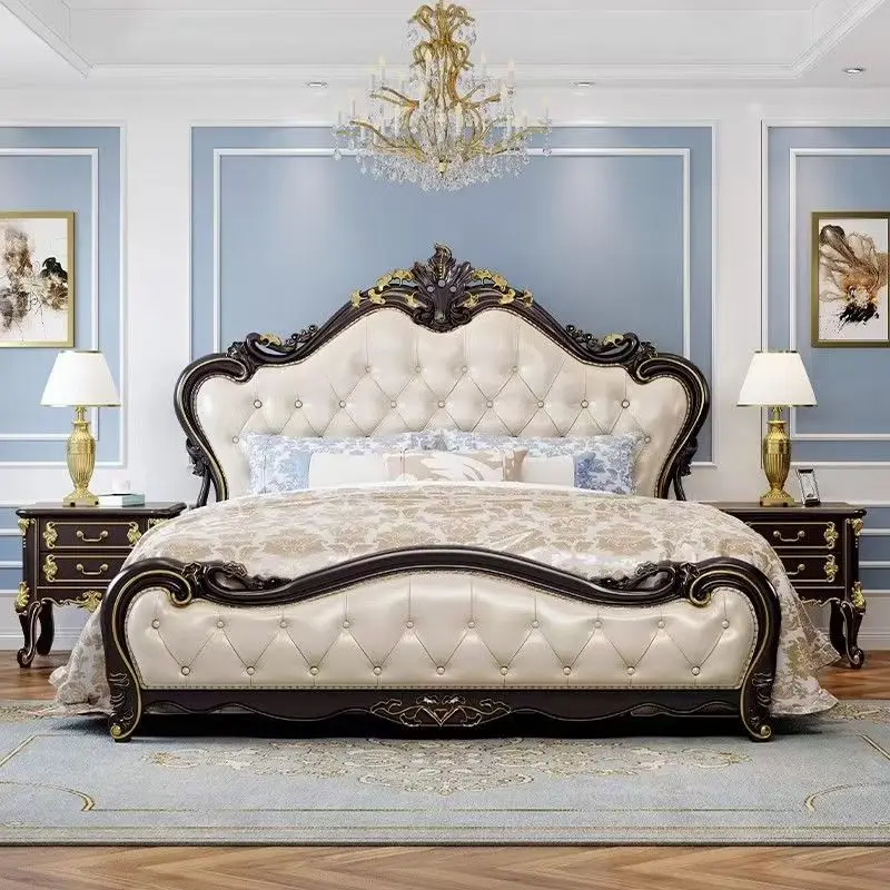 ……*Cheap Factory Price Modern European Designs Double Bed King or Queen Size Soft Wooden Bed With Soft Bag