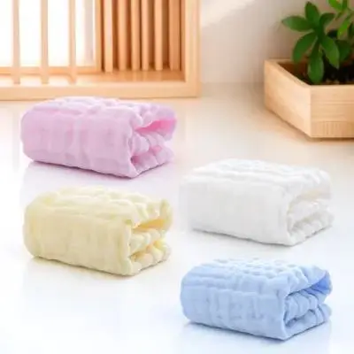 

4Pcs Pure Cotton Baby Handkerchiefs Soft Multi-Layer Newborn Washcloths Breathable Face Towels Absorbent Drool Cloths Baby