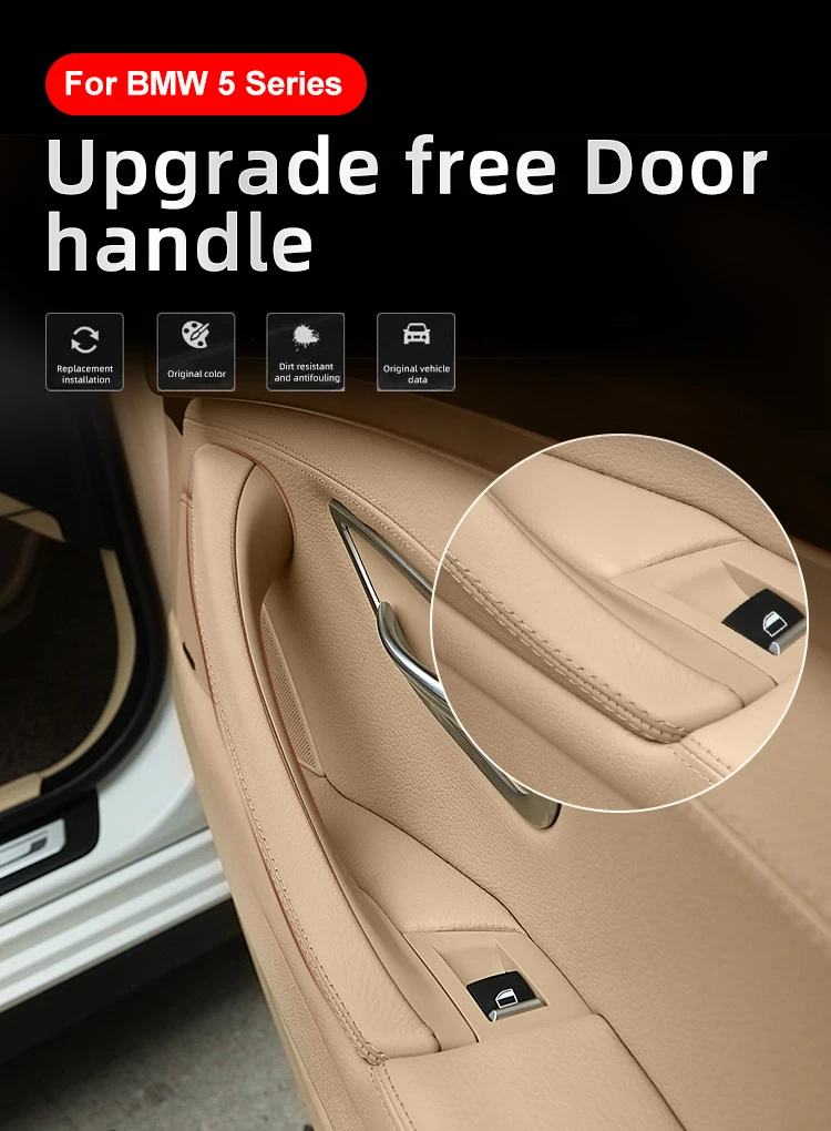 Für BMW 2011-2017 5er F10 F18 F11 Autotürgriff Panel Schutz Pull Trim Abdeckung Auto Innentürgriffe Aufkleber – Detail 1