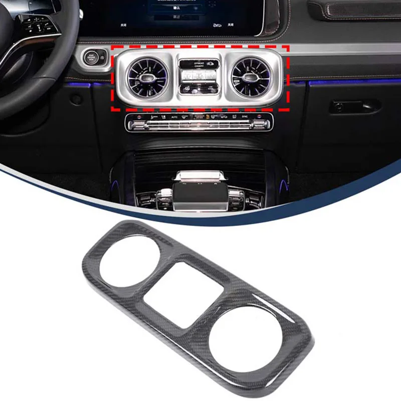 

For Mercedes-Benz G-Class W465 2025 Real carbon fiber car central control air outlet frame decorative sticker car accessories