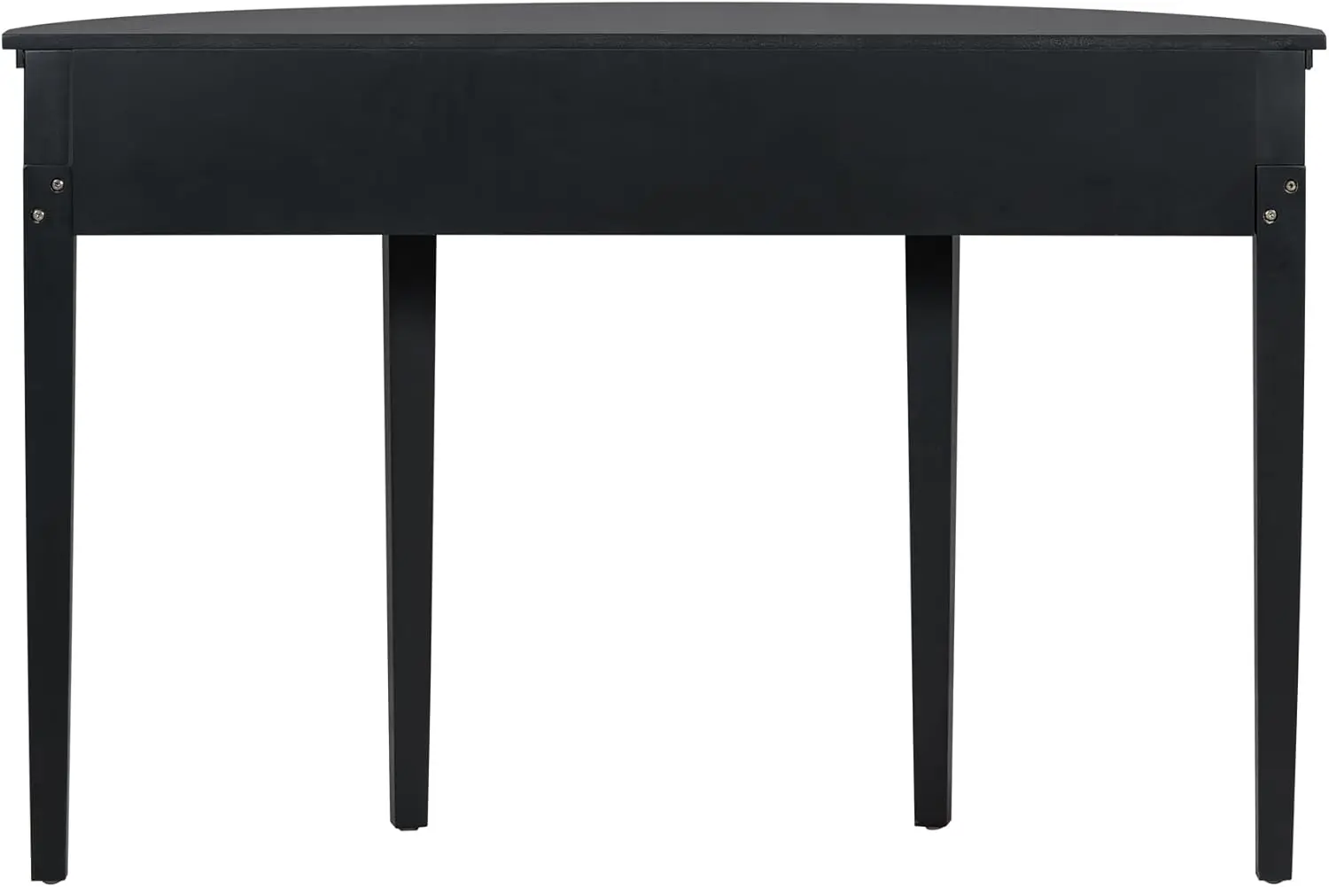 Modern Half-Moon Sofa Console Table with 3 Storage Drawers, Wooden Entryway Hallway Foyer Table